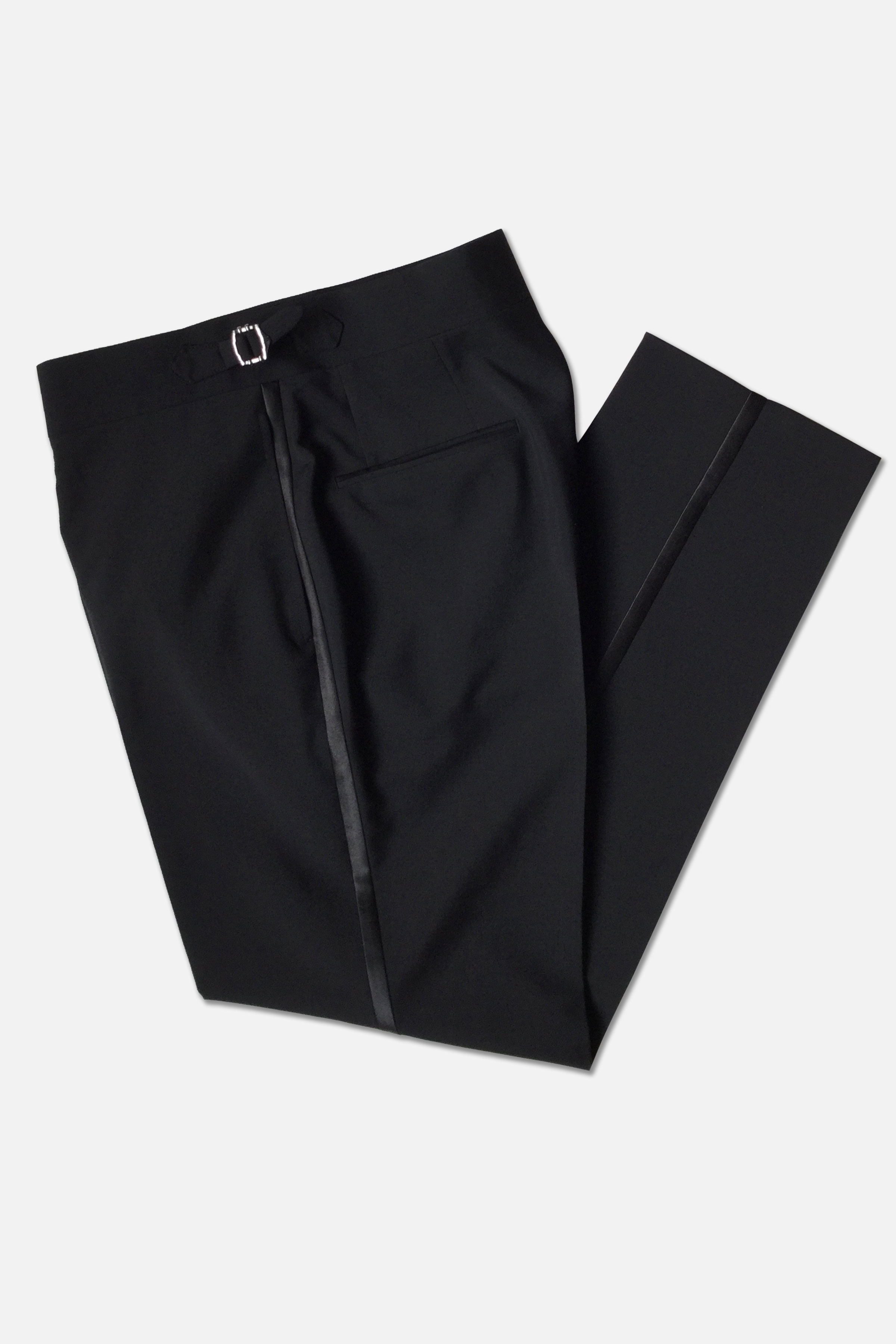 Vitale Barberis Canonico Black Tuxedo Trousers by Knot Standard