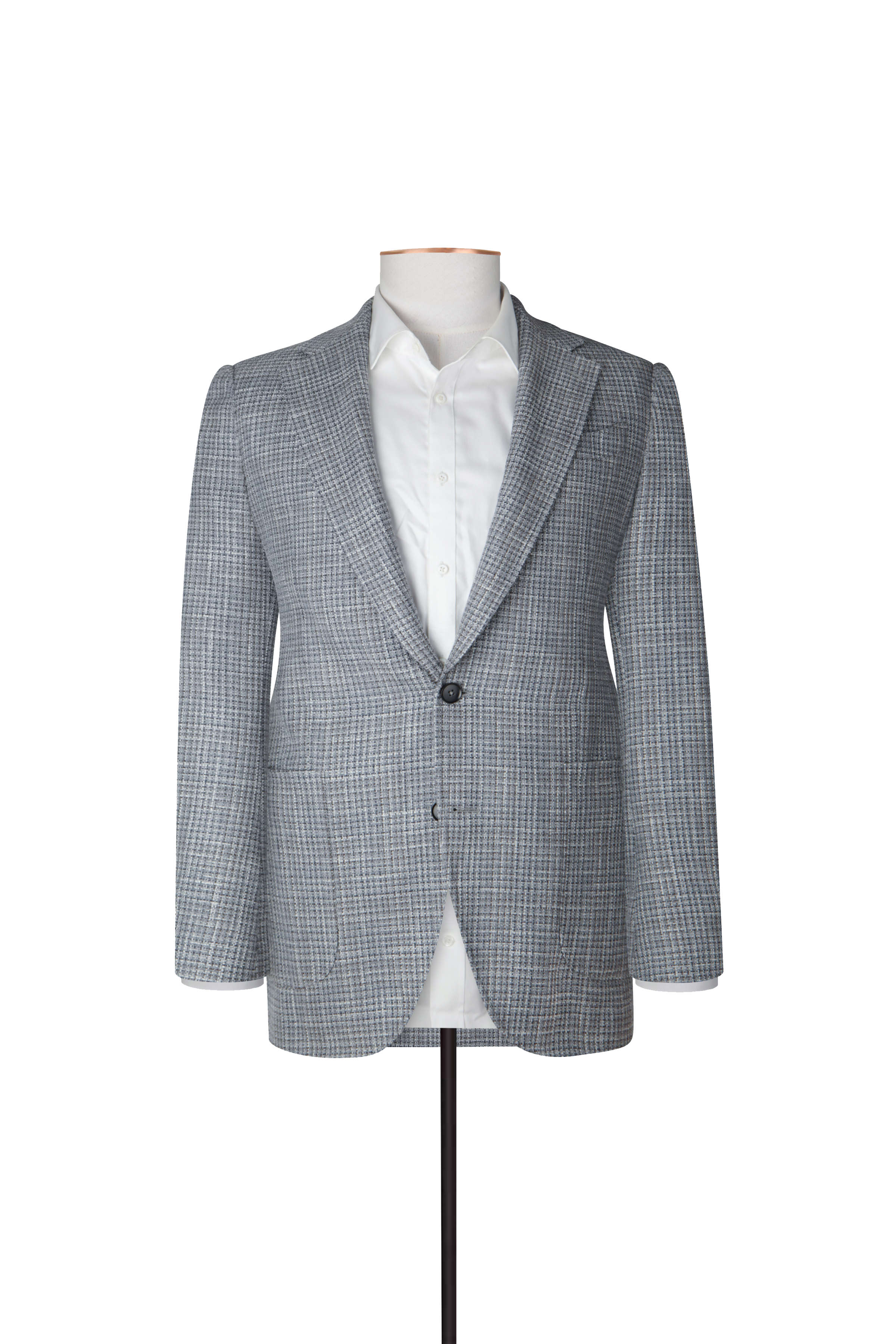 Loro Piana Grey & Neutral Plaid Suit by Knot Standard