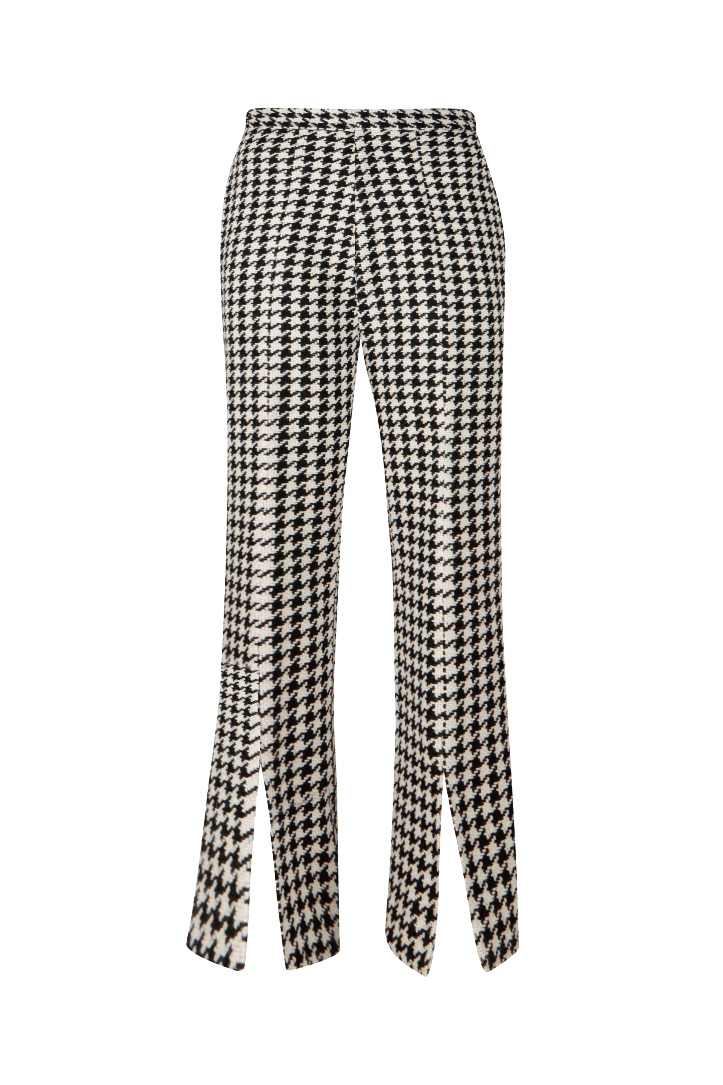 Ariston Black & White Houndstooth Slit Front Pant by Knot Standard