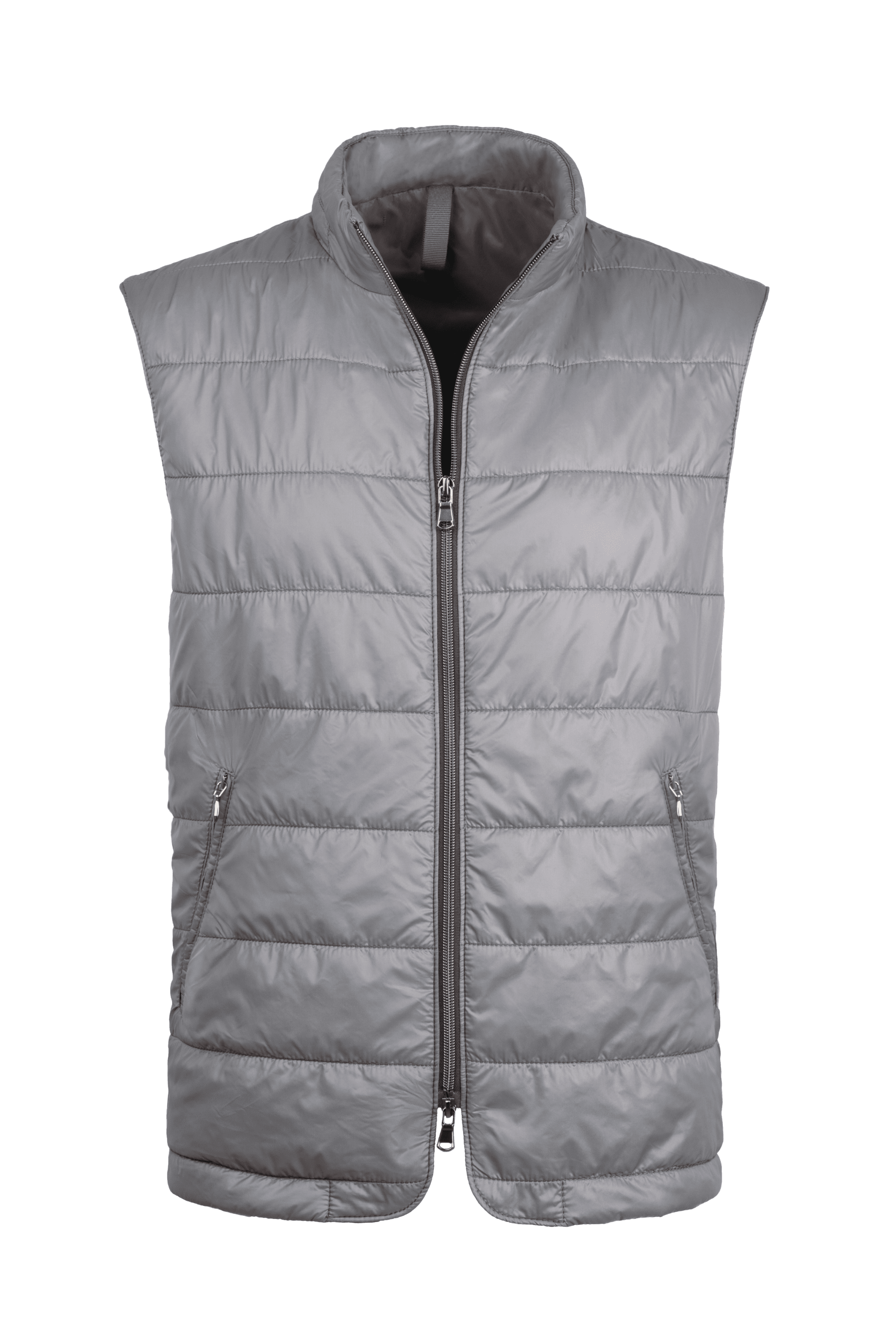 Knot Standard Grey Nylon Quilted Vest by Knot Standard