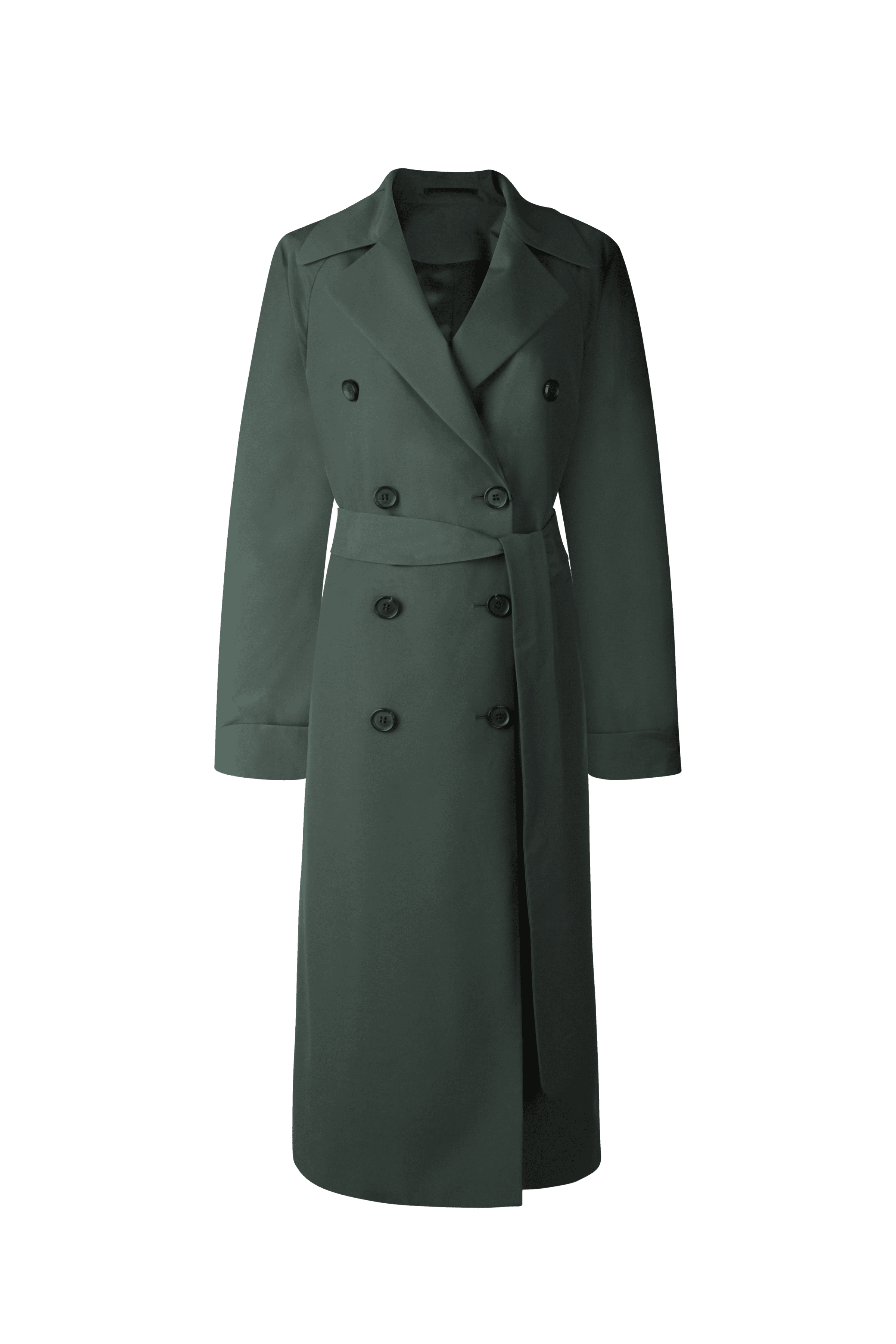 Womens Ladies Lapel Double Breasted Long Jacket Wind Trench Forest Raincoat  Coat